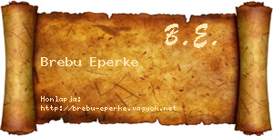 Brebu Eperke névjegykártya